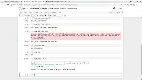 Creating sequence and mutable sequence object in biopython