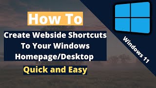 How to create shortcuts to Websites on your Desktop/Homepage (Windows 11) screenshot 5