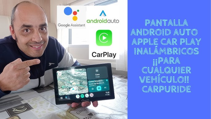 Pantalla para coche con Carplay y Android Auto inalámbrico + cámara trasera  1080P AHD de regalo