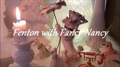Fenton with Fancy Nancy (unusual Hobnail Swung Vas...