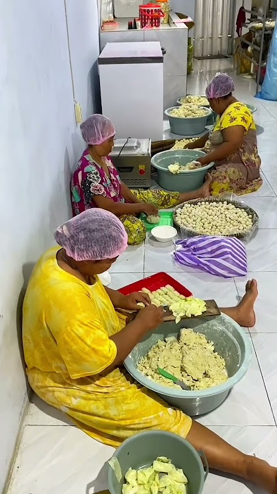 Making 60 kilos of cilok is faster because you're used to it, right ma'am #shorth