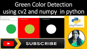 Green Color Detection using cv2 and numpy  in python| ratan agarwal it informer