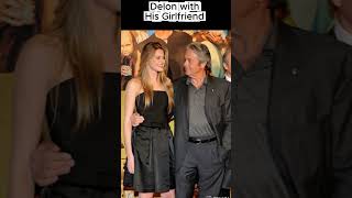 Delon With His Girlfriend  alaindelon girlfriend frenchicon romance delon france legend