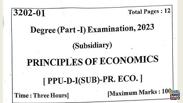B. Com first year Principles of Economics question paper 2023
