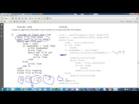 Q6 Adding a value to a sequential file
