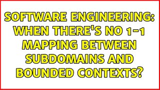 Software Engineering: When there&#39;s no 1-1 mapping between subdomains and bounded contexts?