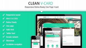 Clean Html V-card Template | Themeforest Website Templates and Themes