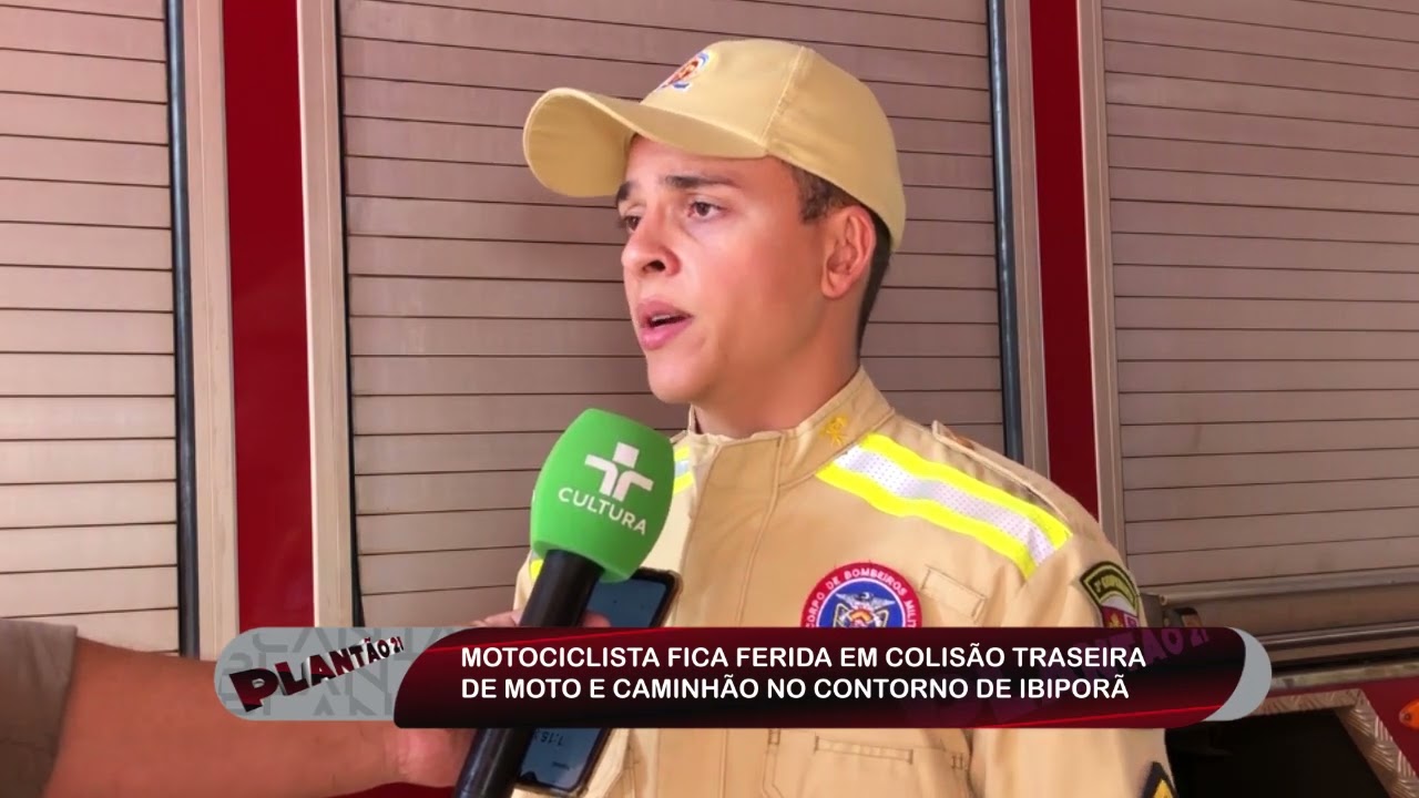 MOTOCICLISTA FERIDA APÓS BATER EM CAMINHÃO NO CONTORNO DE IBIPORÃ