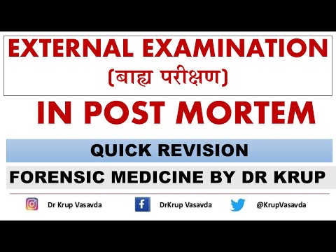 External Examination | Post-mortem Examination | Short Revision | Dr Krup Vasavda