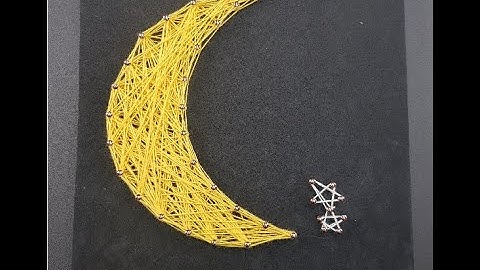 String art. (moon & stars)