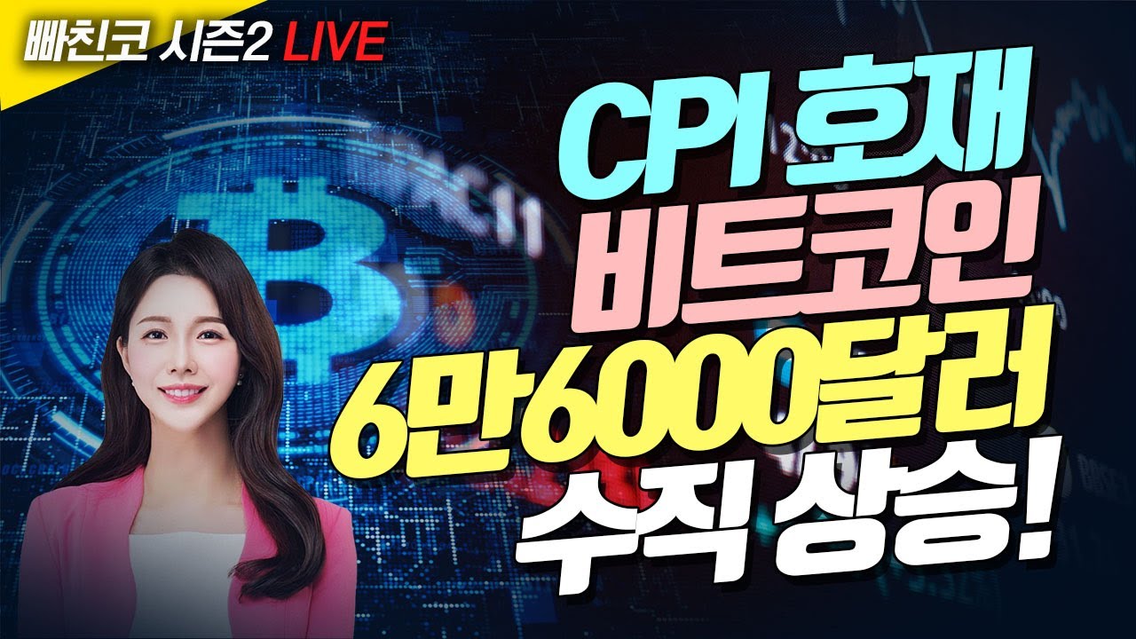[비트코인 실시간] CPI를 호재로 받아들인 비트코인6만6000달러까지 수직 상승! 다시 전고점?! (240516 빠친코 라이브)
