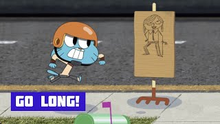 THE AMAZING WORLD OF GUMBALL: GO LONG! | Darwin's Killer Throw