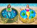 SEREIA RICA VS. POBRE 🧜‍♀️ Como ser uma sereia na escola✨ Truques Radicais, por 123 GO!