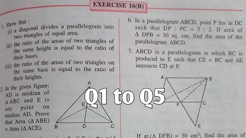 Area Theorems ||class 9 icse || Selina concise||Ex-16B|| chapter 16|| mathematics
