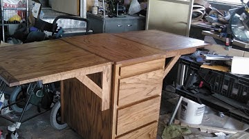 Oak Dropleaf work table