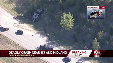 1 killed in crash on I-435 near Midland Drive