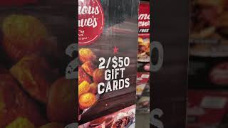 FAMOUS DAVES TWO $50 GIFT CARDS FOR $79.99 in Costco