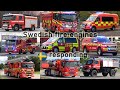  brandbilar p utryckning  fire engines responding in sweden