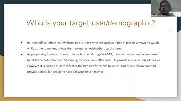 FilmCult -  CS 546 Project Pitch Presentation