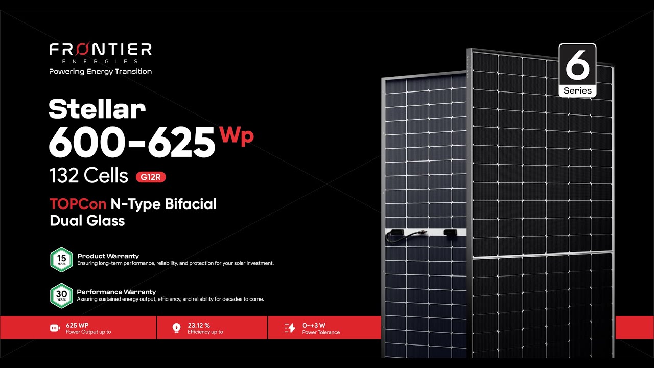Steller 600-625Wp 132 Cells G12R TopCon Bifacial Dual Glass Module