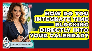 How Do You Integrate Time Blocking Directly Into Your Calendar? - The Time Management Pro