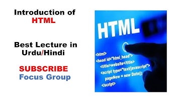 What is HTML || Introduction || Lecture 1 in Urdu/Hindi