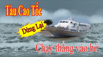 Tàu cao tốc chạy thẳng vào bờ, bến tàu Rạch Giá đi Phú Quốc.