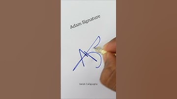 Adam Signature #signature @Satish.Calligraphy