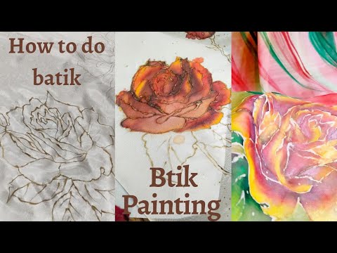 How to do batik at home || fabric painting || batik technique || ArtHobic ||