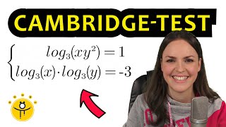 Aufnahmeprüfung Uni CAMBRIDGE UNIVERSITY - Gleichungssystem Logarithmus lösen