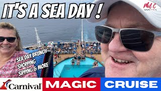 Carnival Magic  SEA DAY BRUNCH, SHOP, SIPPING & SUN #cruise