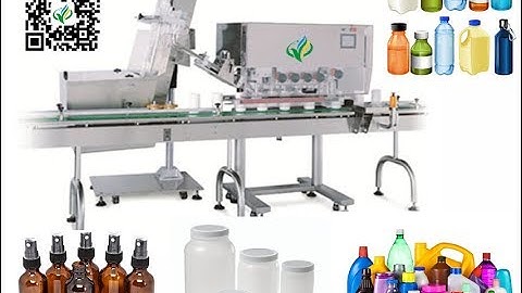Online type screw capping machine for round plastic bottle linear capper equipment