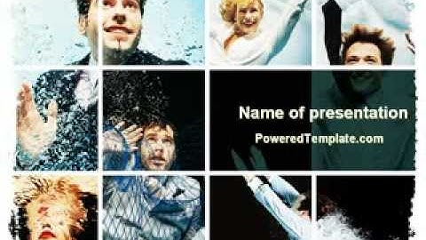 Businessmen Underwater PowerPoint Template by PoweredTemplate.com
