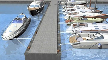 Animation DualDocker - Docking yachts safely - Now Bow-Lines