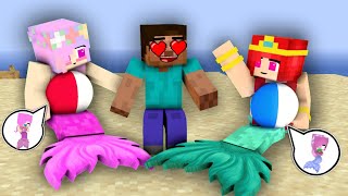 ALL MERMAID &amp; HEROBRINE SECRET BABY SEASON - Monster School Minecraft Animation