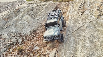 Traxxas TRX4 Defender Rc Crawling in Hills and Rocky Terrain - Land Rover Defender 4K Video