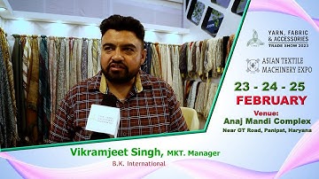 Vikramjeet Singh,  B.K. International @YFA/ATME Shows 2023 in Panipat | Trade Fare | YFA Expo