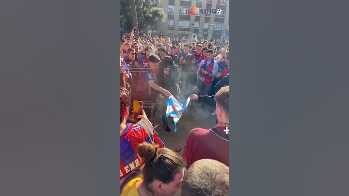 Barcelona Fans Burning Espanyol flag before The Game