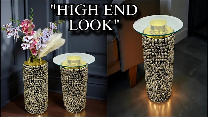 $15 Luxury 2-in-1 Floor Vase & Accent Table DIY ✨ Dollar Tree Decor | Fashion pixies