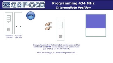 Programming Radio 434 Mhz - Intermediate Position