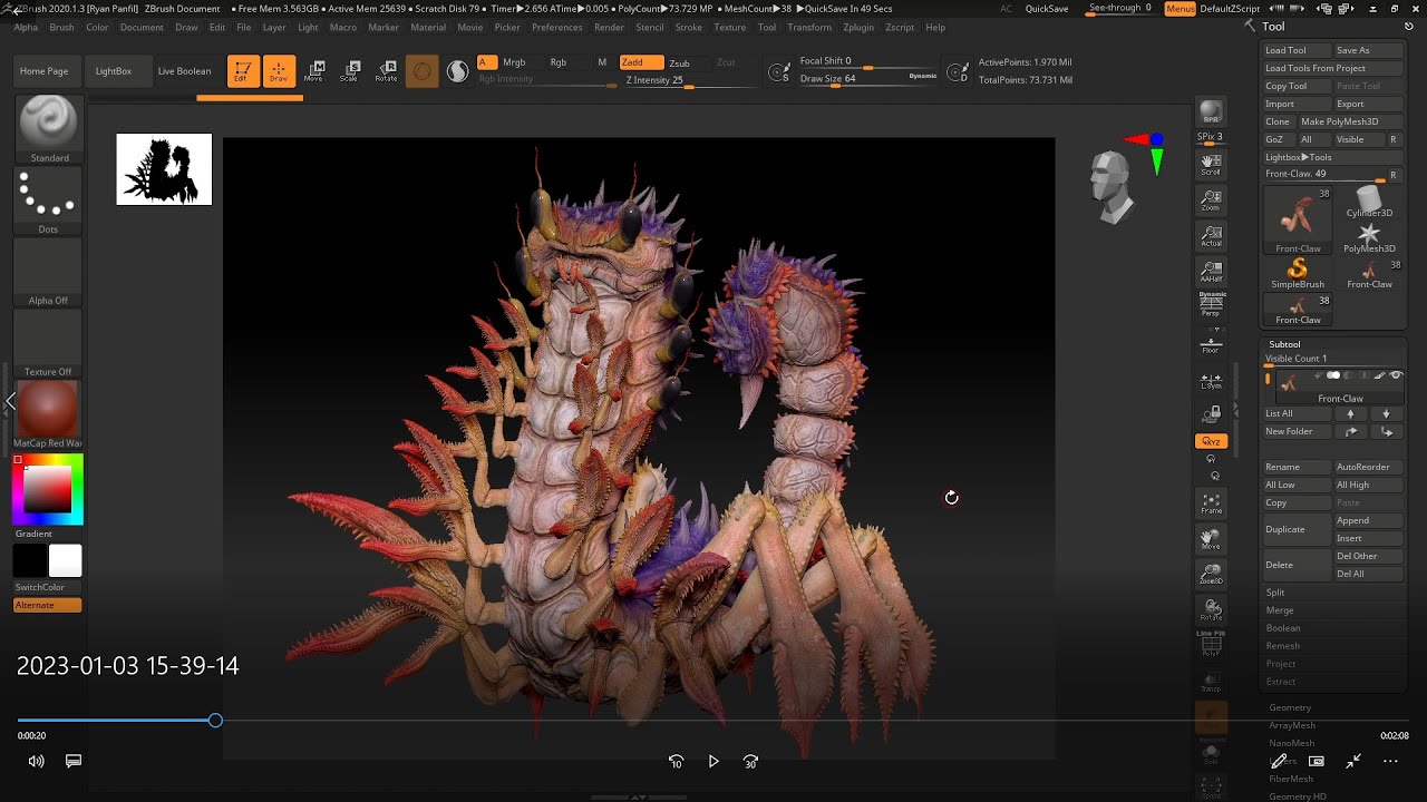 dynamic subdivision to all subtools zbrush