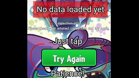 Plants Vs. Zombies Heroes Connection Error BEFORE Loading Data!