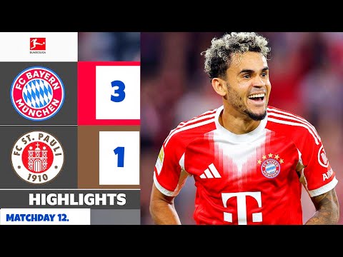 بايرن ميونخ إف سي سانت باولي 3 1 أبرز اللقطات الدوري الألماني 2025 بايرن سانت باولي ه