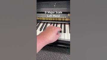 D Major Scale - Left Hand #pianolessons #pianotutorial