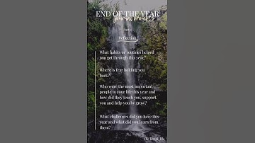 End of the year journal prompts: Reflection
