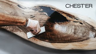 : Black Walnut CHEST'ER coffee table