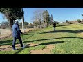 My dad and brother playing golf at colton golf course in colton ca 1st hole