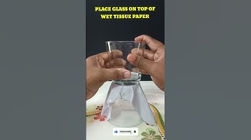 Defying Gravity: Lifting a Glass with Tissue Paper 😯#shorts