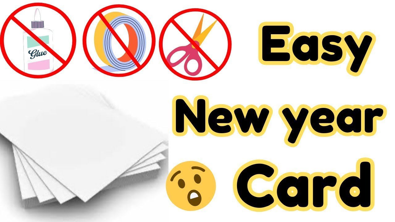 Easy & Beautiful white paper New year Card making |Handmade Happy New year 2026 DIY Greeting Card