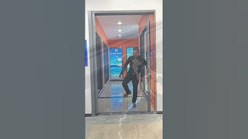 High-definition rewind invisible door, trackless tank chain, mosquito-proof and pet-proof mesh